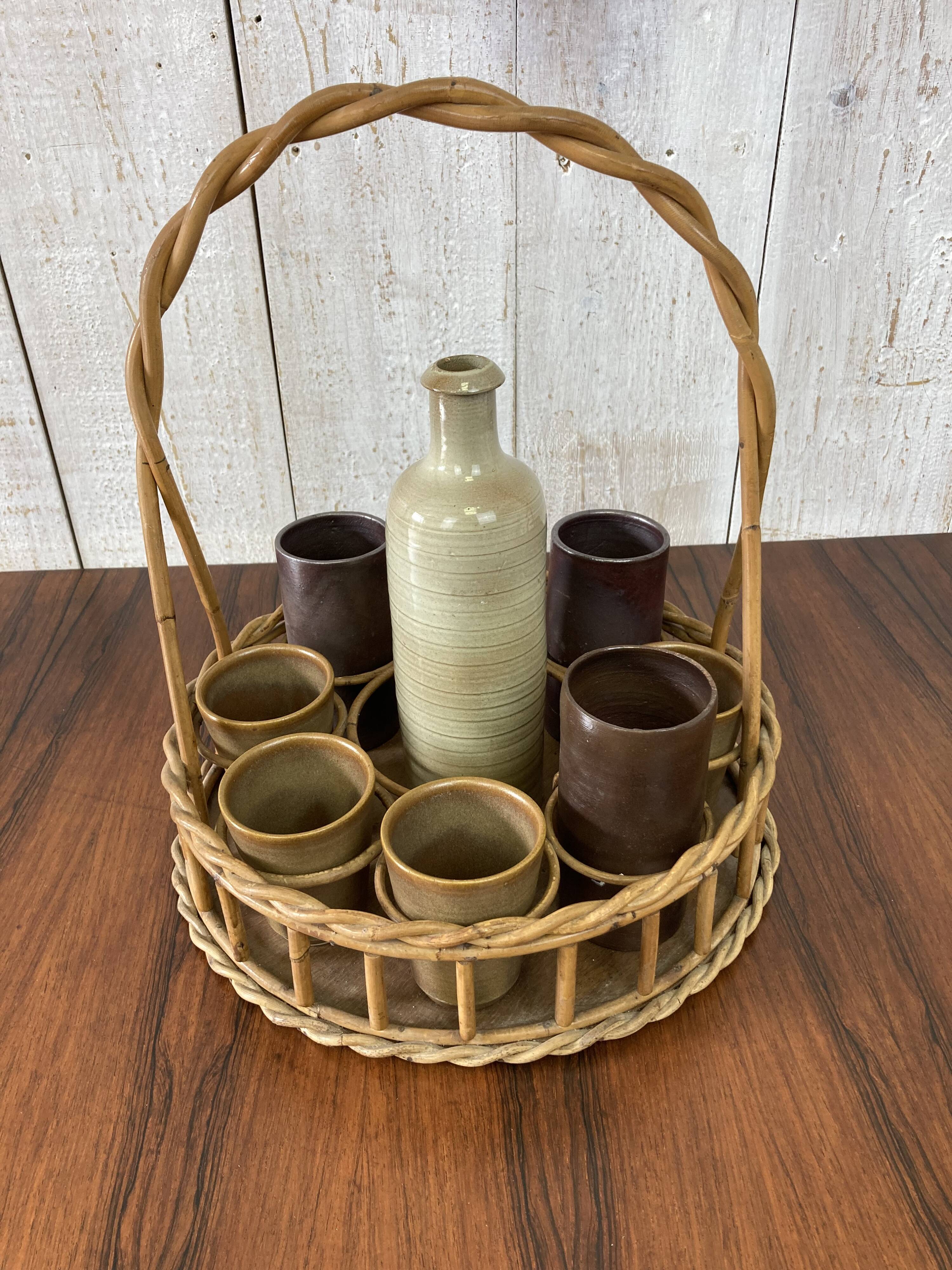 Vintage wicker basket