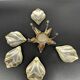 metal flower with removable petals 1970s