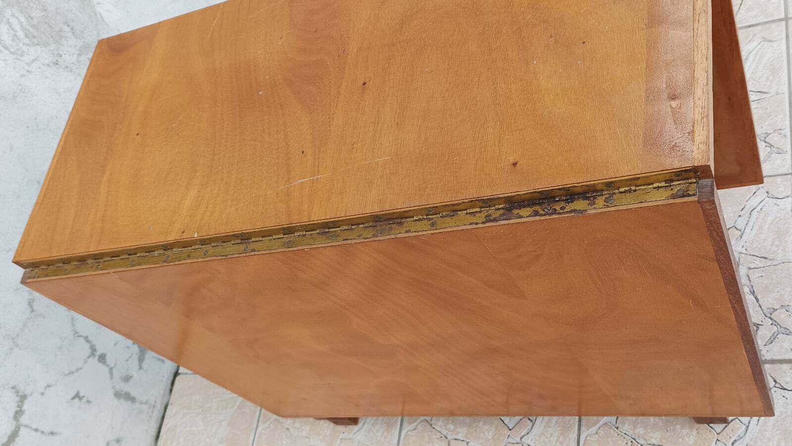 Folding table in beech from 1950