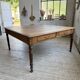 Grande table de ferme XL chêne « carrée » conférence 1950