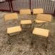 Set of 4 vintage folding chairs / 70's theater armchairs