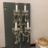 Large Maria Teresa Crystal Sconces Set of 2 1970’s