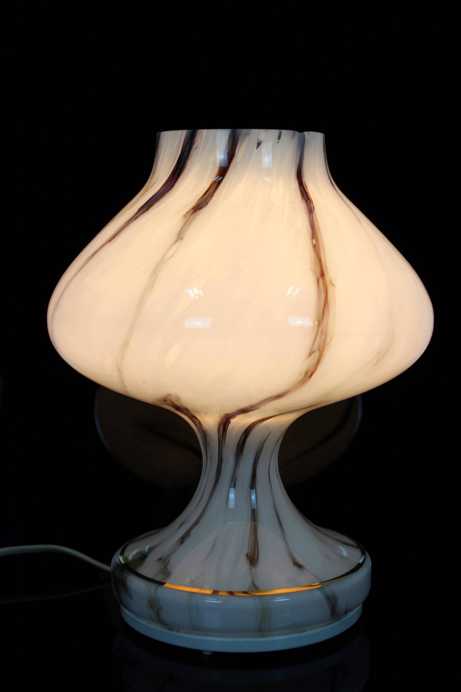 Mid-Century Glass Table Lamp by Stepan Tabery for Opp Jihlava, 1970s