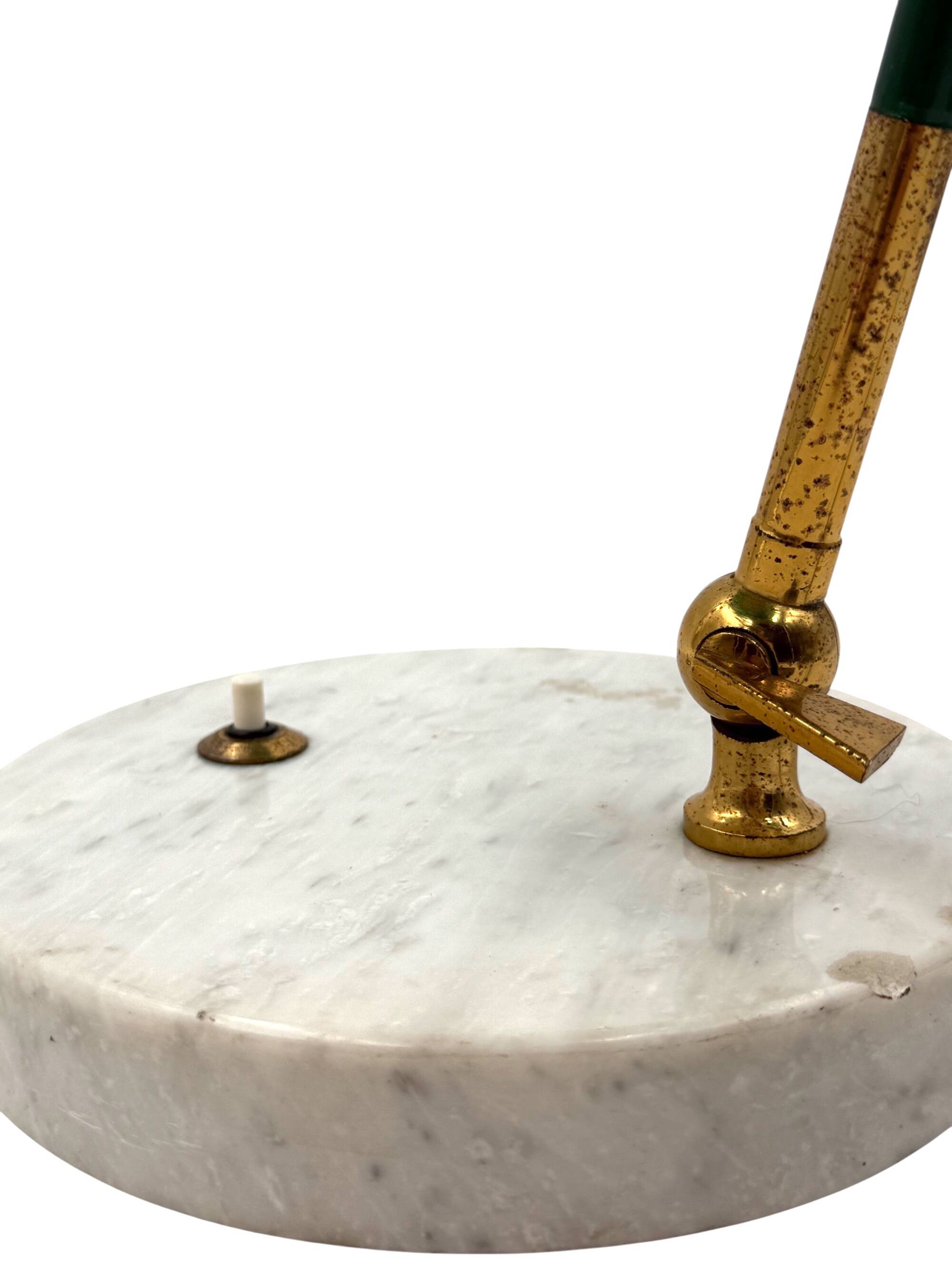 Mid-century green table lamp, Stilux Milano Italy, 1960s