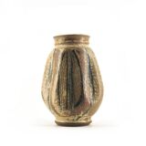 Vintage ceramic vase in earth tones, from Denmark