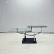 Vintage Danish Design Glass Coffee Table with Two Levels
