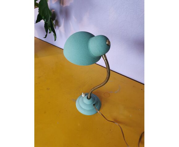 Lampe cocotte flexible turquoise, 1960