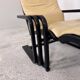 Rocking-chair viennois en bois courbé, cuir et cannage