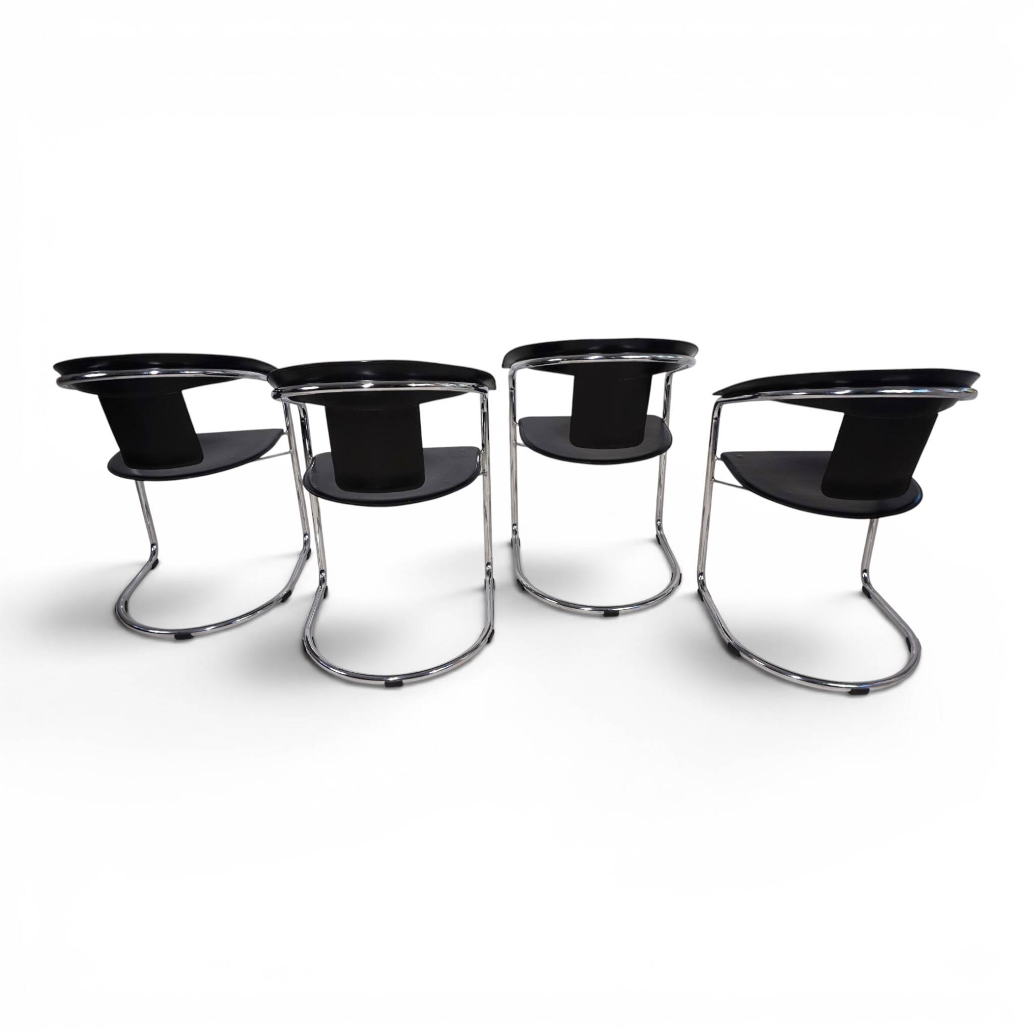 Set of 4 dining chairs by A. Rizzatto for Lo Studio