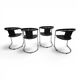 Set of 4 dining chairs by A. Rizzatto for Lo Studio