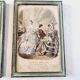 Lot de 4 tableaux avec gravures de mode originales de la fin du 19ème siècle