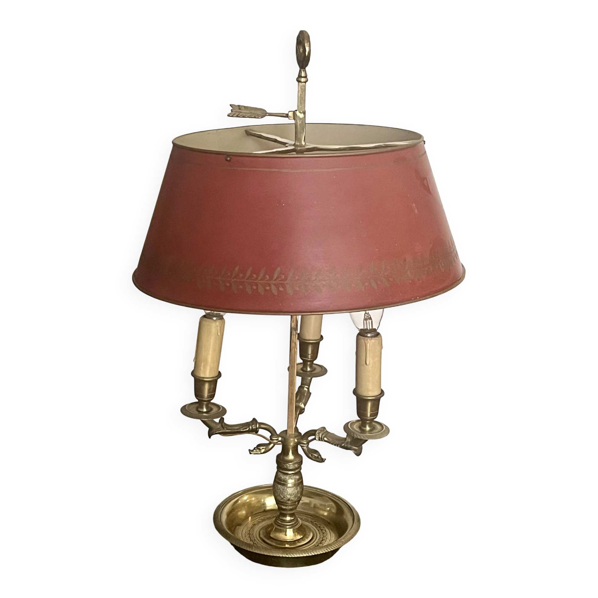 Three-burner Bouillotte Lamp - Empire Style - Very good condition