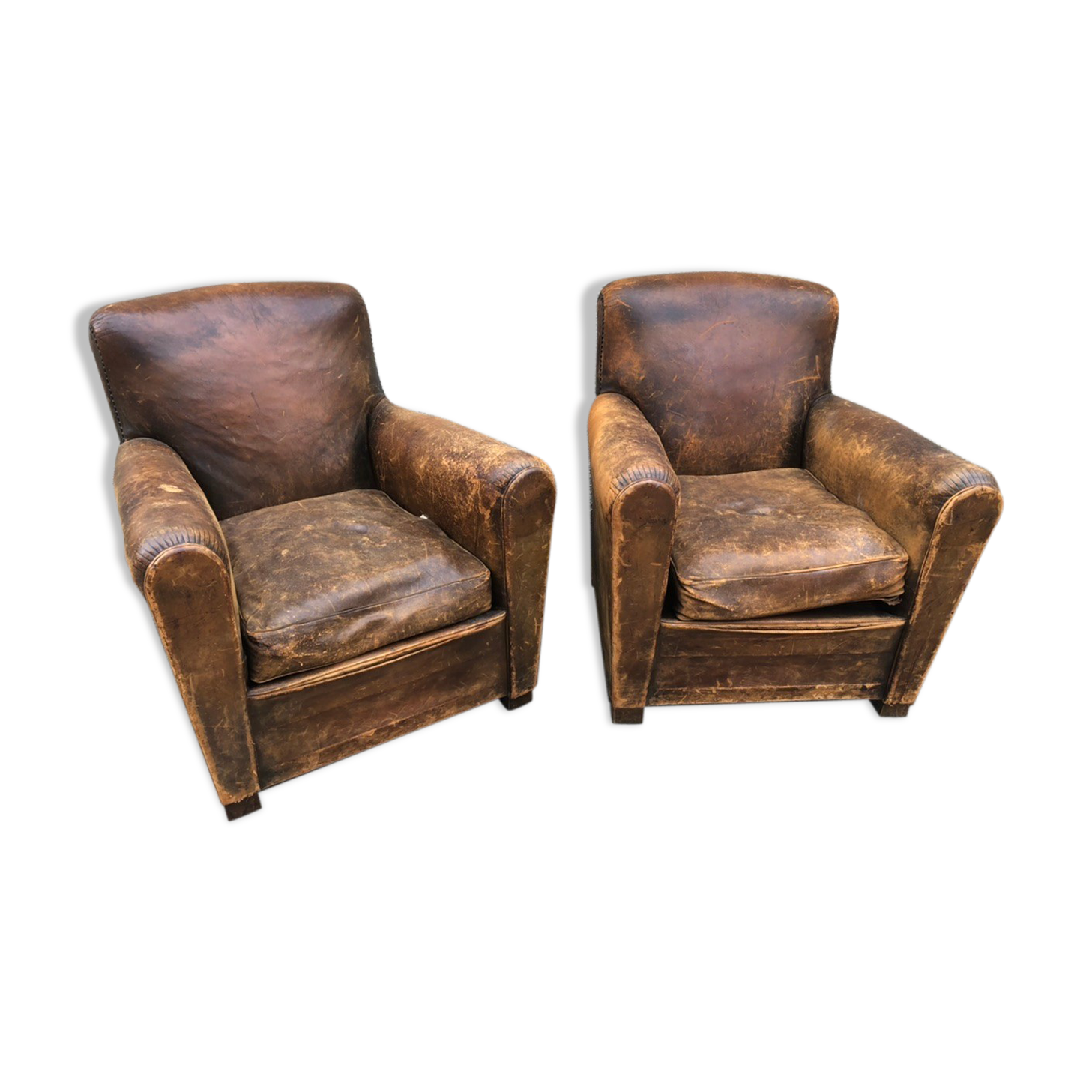 Pair of club armchairs 1920
