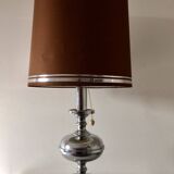 Large Mid-Century Italian Chrome Table Lamp, 1960s