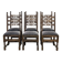 Suite de 6 chaises anglaises 19ème en chêne