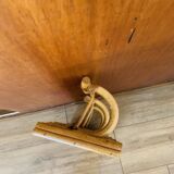 Vintage rattan coat rack