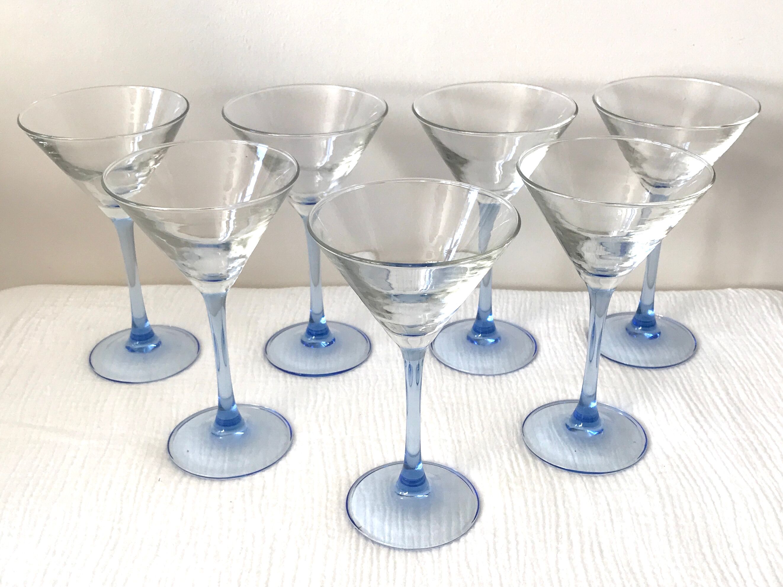 Set of 7 martini glasses