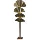 Ginko biloba floor lamp in brass leaves
