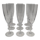 9 crystal champagne flutes from Saint Louis, Grand Lieu model.