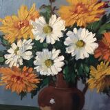 Table oil on canvas flowers