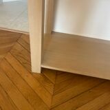 Light oak and glass console