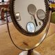 Miroir sur pied laiton