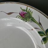 Lot of 2 hollow plates Moulin des Wolves, painted décor