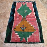 Unique Moroccan rug - Vintage Art Deco rug - Boucharouit rug