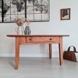 Low farm table with drawer