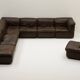 Large modular leather sofa by Rolf Benz, Germany 1970s.