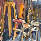 Painter's studio signed 1989