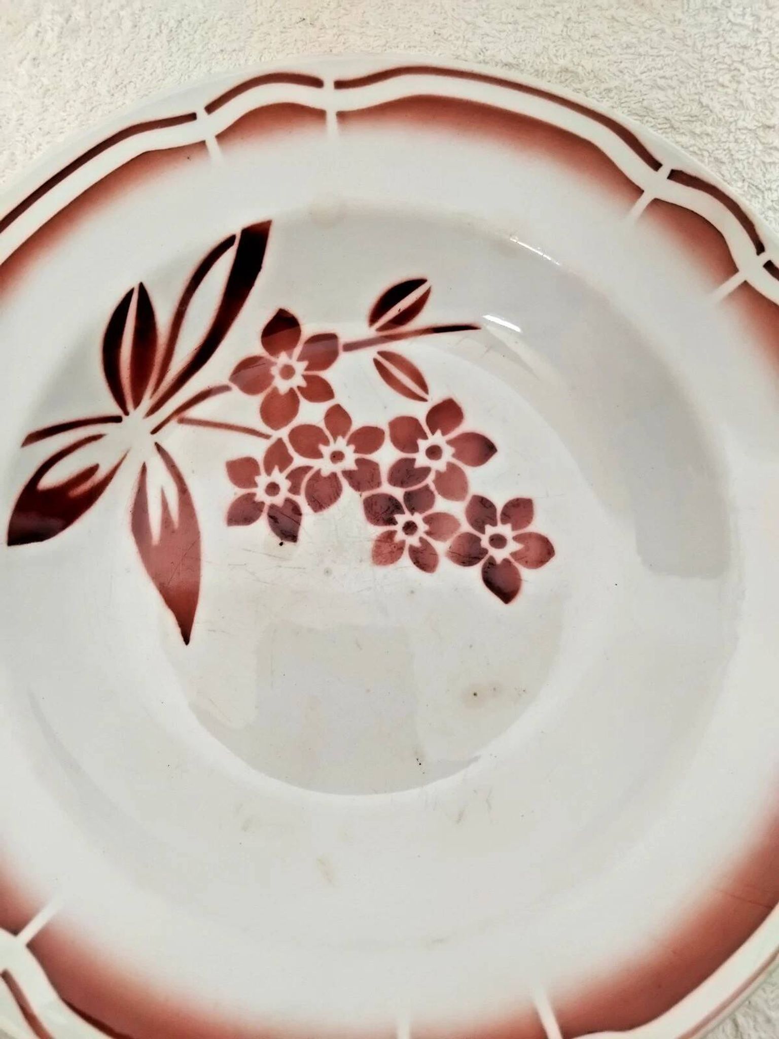 Ancienne Assiette Creuse Badonviller Vintage
