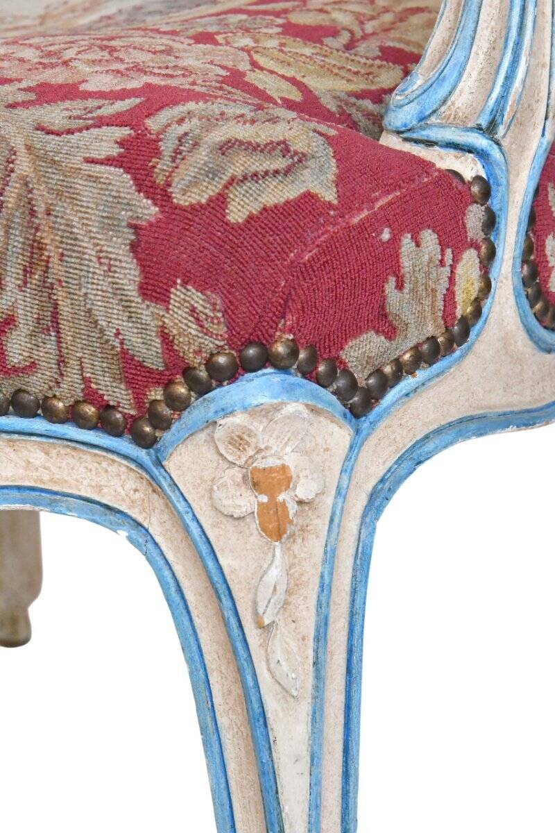 Pair of Louis XV style cabriolet armchairs