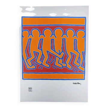Lithographie en édition limitée de Keith Haring des années 1990 - Numérotée au crayon. Après