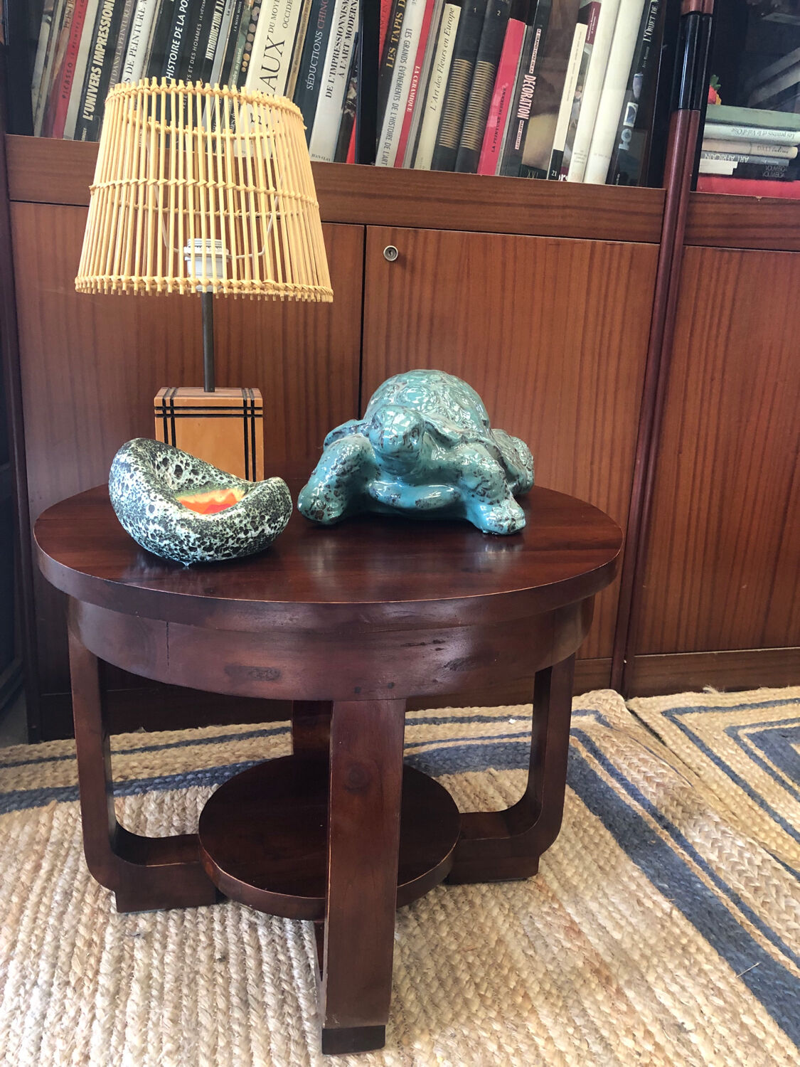 Art deco pedestal table