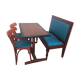 Bistro table, two chairs, one bench