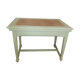 Old wooden bench and revamped canning