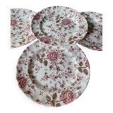 Set of 4 flat plates Johnson Bros "Rose Chintz"