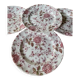Set of 4 flat plates Johnson Bros "Rose Chintz"
