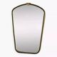 Rearview mirror and free form from the 60s brass frame highlighted with black