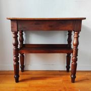Console ancienne noyer massif desserte