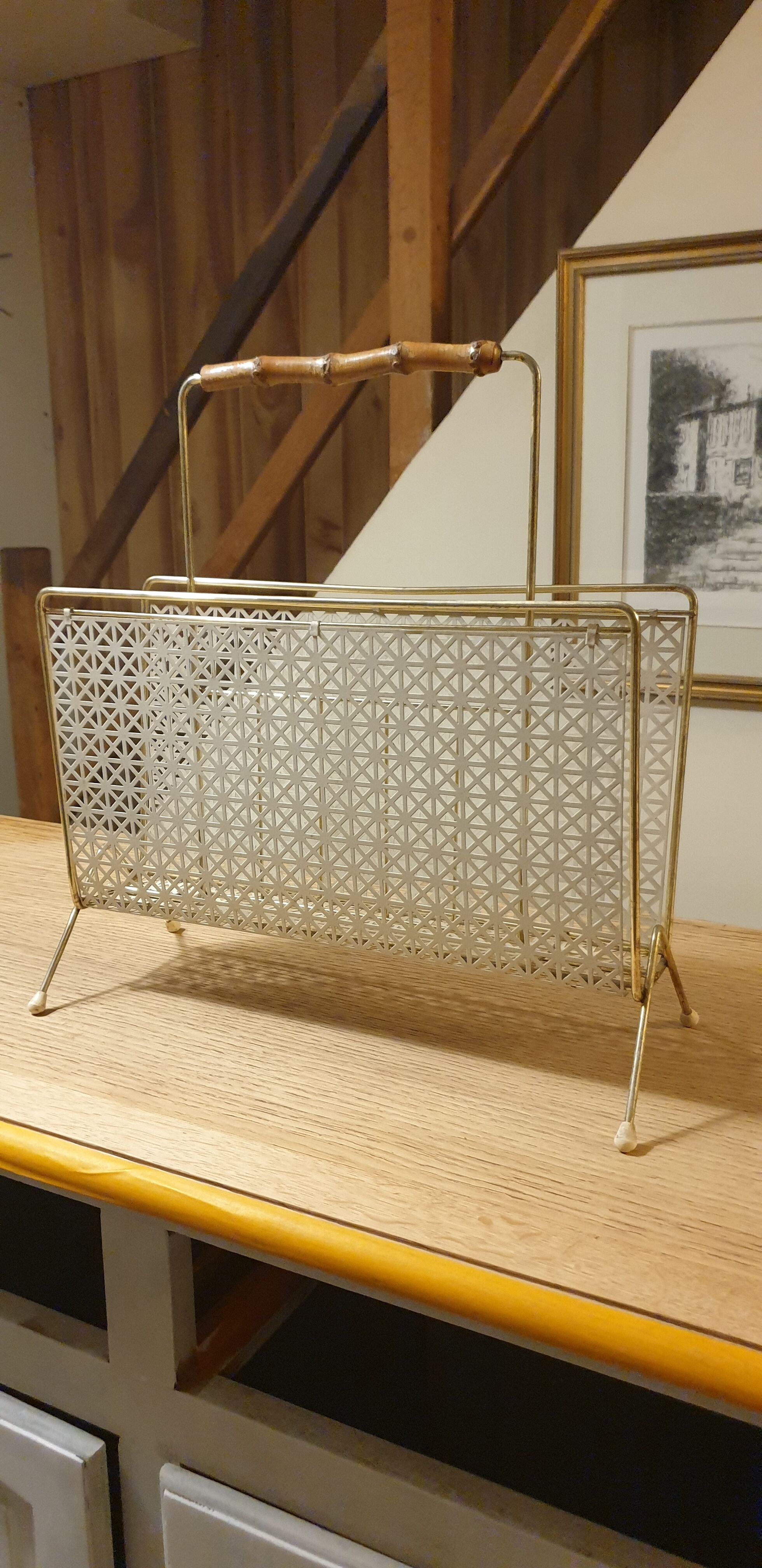 Perforated metal review door