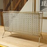 Perforated metal review door