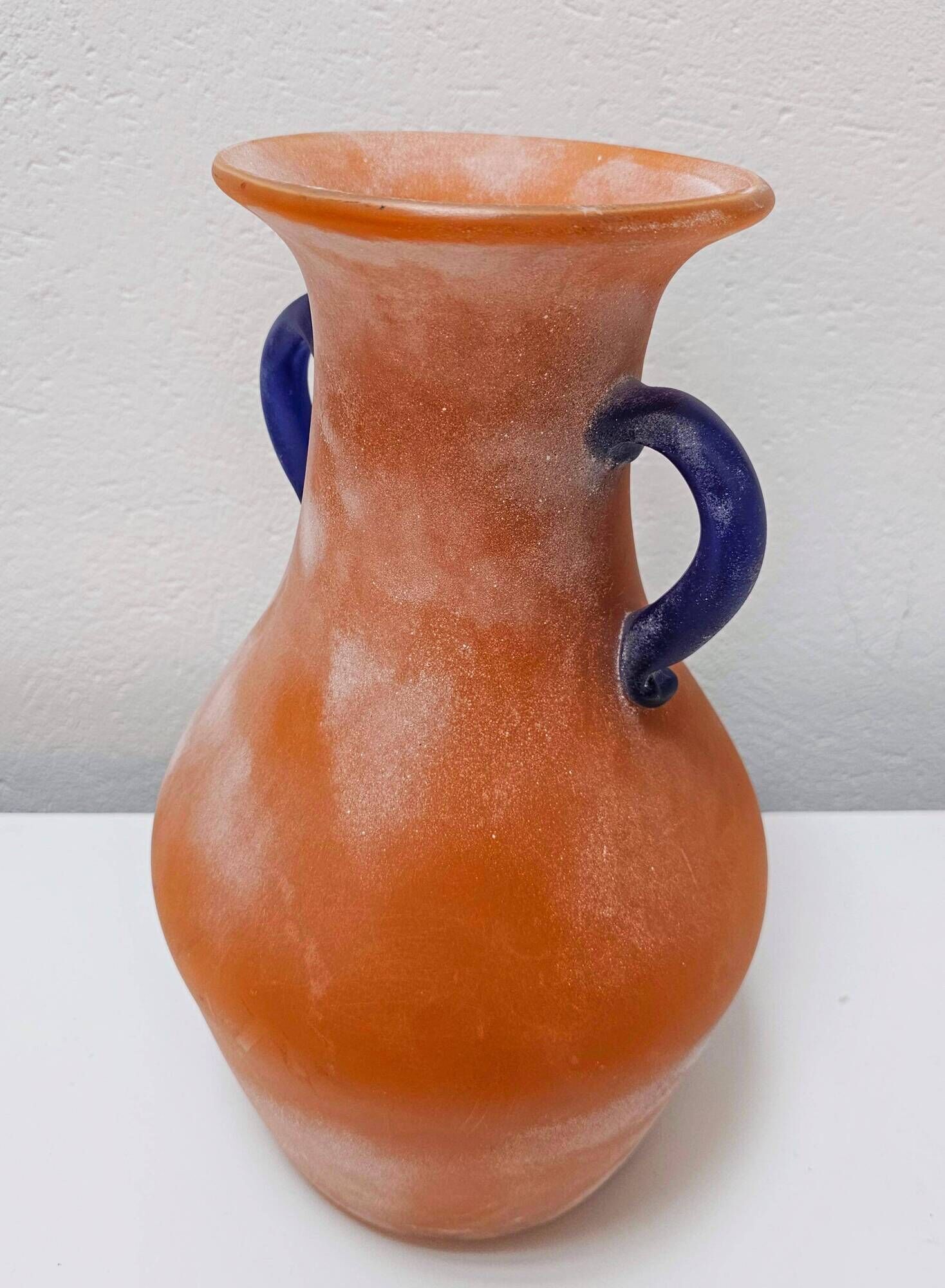 Scavo Glass Vase from Murano by Carlo Moretti, 1970s