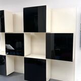 Mid-Century Modern backlight wall modular system by Acerbis. Italy 1970s