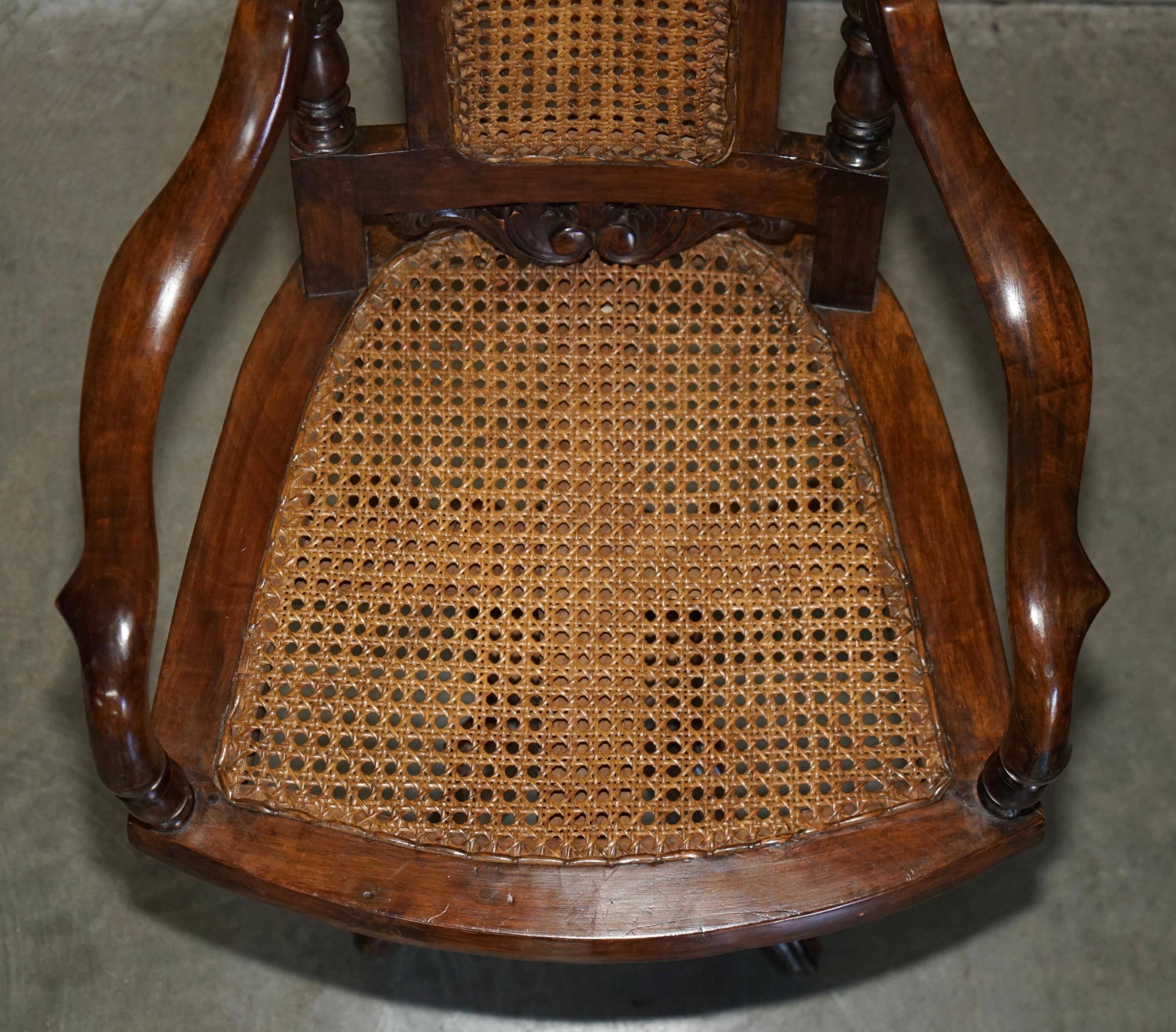 Antique Victorian swivel office armchair