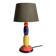 ALABASTER STONE LAMP Blue, Yellow and Red 80s