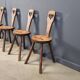 Vintage brutalist heart shaped chairs, 1960s