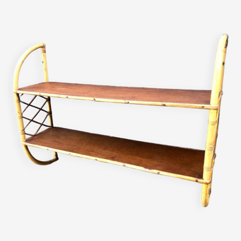 Rattan “arc” shelf