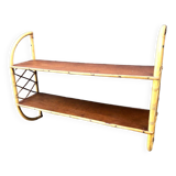 Rattan “arc” shelf